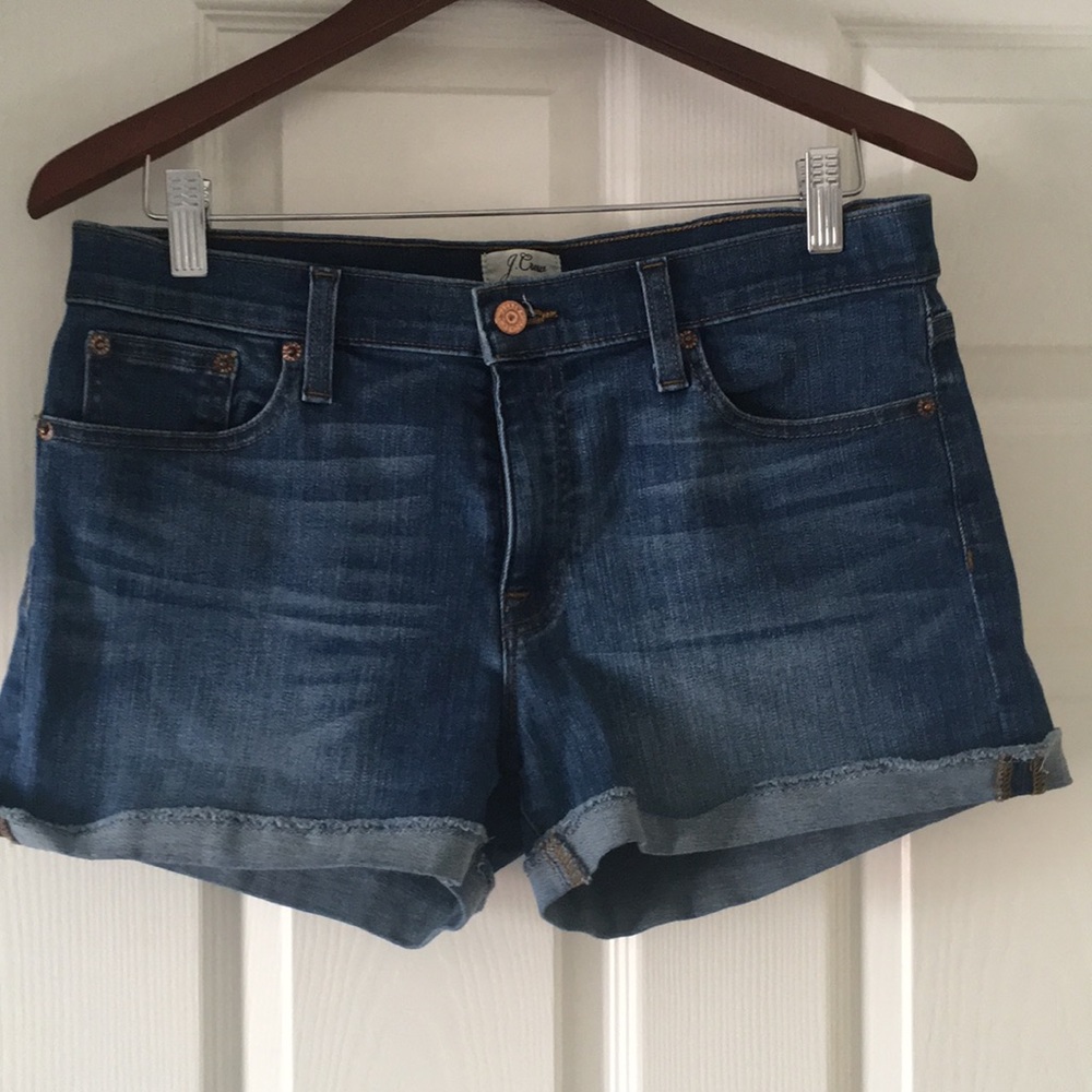 J crew stretch jean shorts. Size 8.